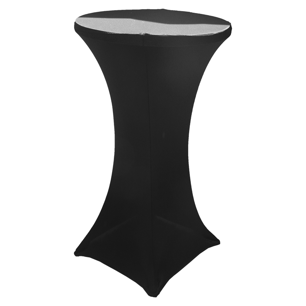 HIGH BAR COCKTAIL TABLE WITH FITTED CLOTH (BLACK) – SEWA